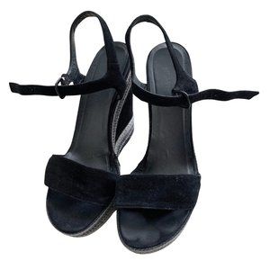 Stuart Weitzman black platform sandals size 9